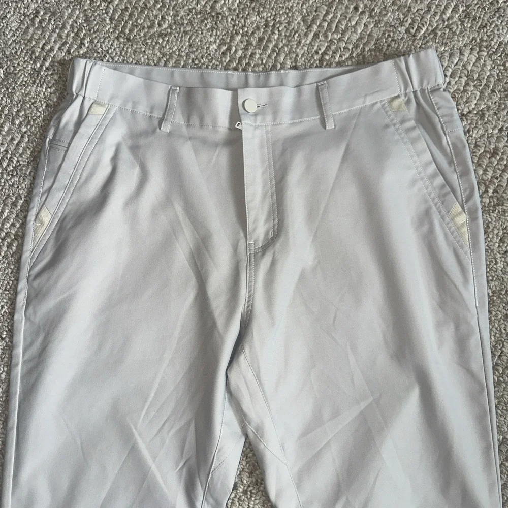 Jack Archer Pants Mens 33x34 Stone  Jetsetter Tech Chino Slim Tapered Leg EUC